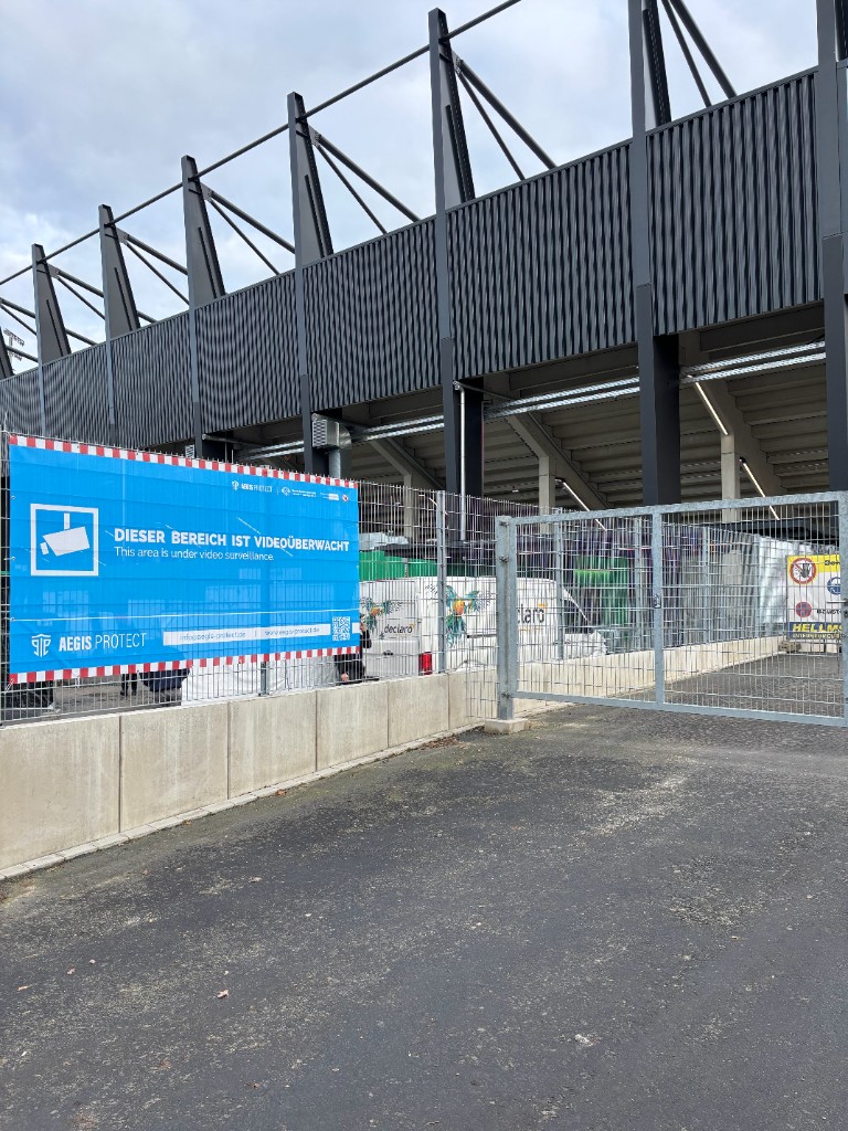 Kontrolle des Baugeländes des LVM Preußenstadion Münster